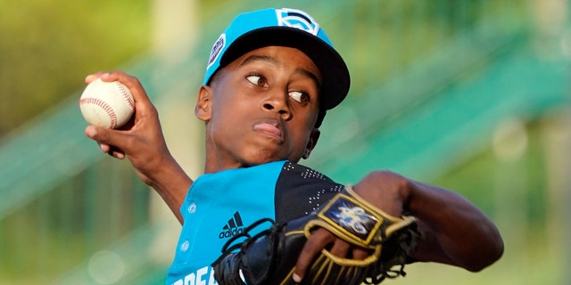Curacao starting pitcher Davey-Jay Rijke, above, delivers a pitch against Nicaragua during the fourth inning of a baseball game at the Little League World Series tournament in South Williamsport, Pennsylvania.