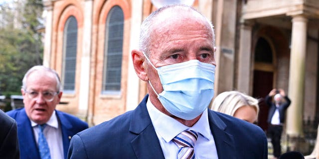 Chris Dawson arrives at the New South Wales Supreme Court in Sydney, Australia on Tuesday, August 30, 2022. Dawson was convicted of killing his wife 40 years ago after a renewed police investigation that was initiated by a popular podcast.