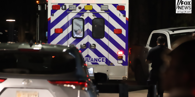 An ambulance is seen taking a wedding guest from Jennifer Lopez and Ben Affleck's wedding.