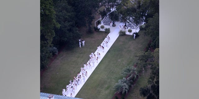 Ben Affleck and Jennifer Lopez hosted an intimate wedding with guests dressed in white for a celebration at their 87-acre estate in Georgia.