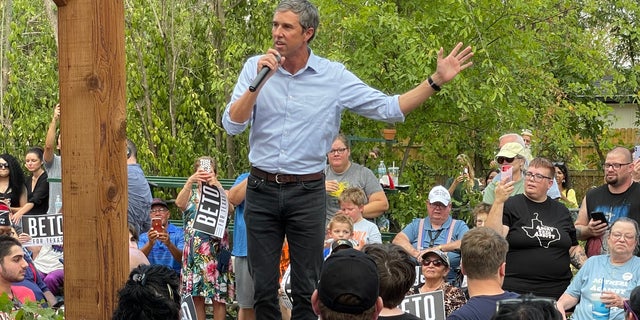 Texas Democratic gubernatorial nominee Beto O'Rourke holds a town hall in Waco, Texas, on Aug. 6, 2022.