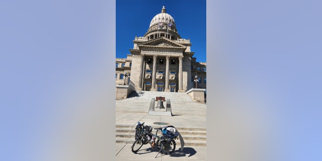 Barnes got rid of his bike trailer when he was in North Dakota. While in Idaho, he told Fox News Digital, "I’m moving so much faster without the trailer."