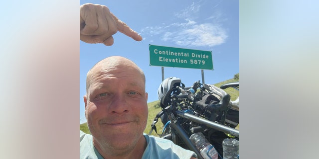 When Barnes crossed the Continental Divide of the Americas, he stopped for lunch. He told Fox News Digital,
