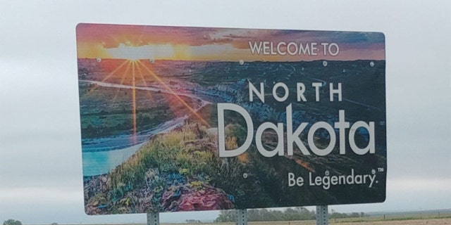 Barnes also took this shot of his arrival in North Dakota.