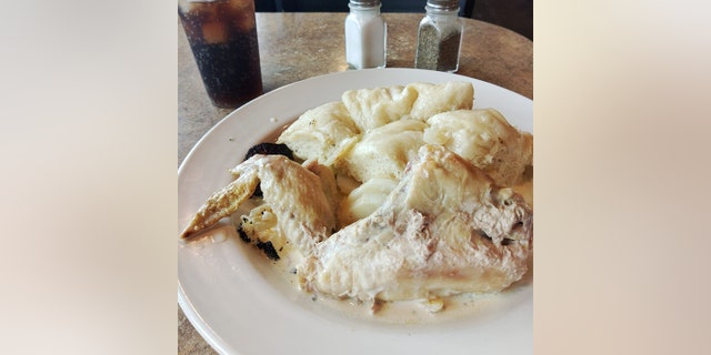 While in North Dakota, Barnes ate chicken and dumplings for the first time. "It was one of the best meals I've ever had in my life," he said of the delicious food.