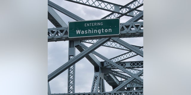 Barnes crossed over this "intimidating" bridge from Oregon to Washington on July 5.