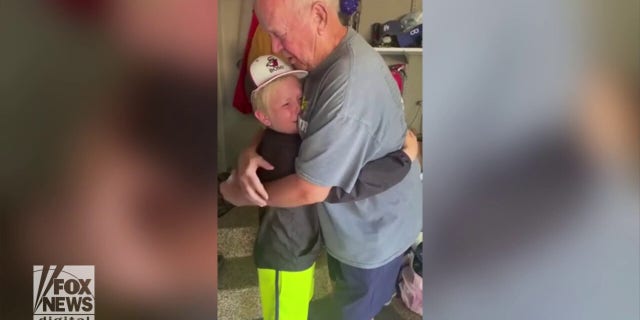 Felix and his grandfather Bruce shed tears during an embrace – as seen in a now-viral Instagram video.