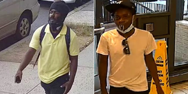 The suspect in the left is being sought in connection to Monday's incident in Williamsburg, Brooklyn, while police say the man on the right is wanted in connection to both Sunday incidents.