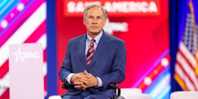 Texas Gov.  Greg Abbott speaks to the crowd at the 2022 Conservative Political Action Conference on Aug. 4, 2022, in Dallas.