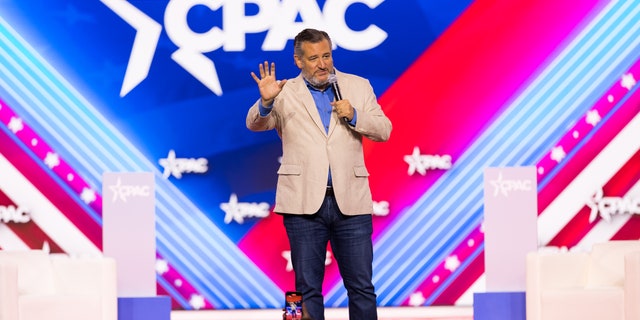 Texas Sen. Ted Cruz delivers a speech at the Conservative Political Action Conference (CPAC) in Dallas on Friday, Aug. 5, 2022.