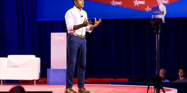 Vivek Ramaswamy speaks to 2022 CPAC crowd in Dallas. Ramaswamy is reportedly considering running for president in 2024.