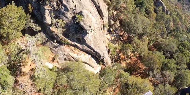 The 19-year-old male climber fell between 30 and 60 feet, authorities said.