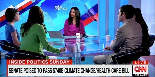 CNN panelists discuss Democratic legislative wins and a "vibe shift" in the party. Screenshot/CNN/InsidePolitics