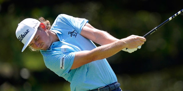 Australia's Cameron Smith hit the sixth tee in the third round of the St. Jude Championship on August 13, 2022 in Memphis, Tennessee.