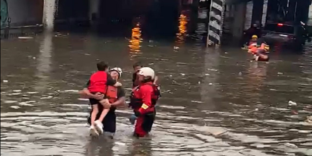 Eight people were rescued in total in the area, officials say.