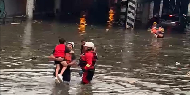 Eight people were rescued in total in the area, officials say.