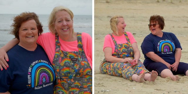 Mary McLaughlin, 56 (left) and Diane Ward, 59 (right), are half-sisters, who met for the first time in-person earlier this year.