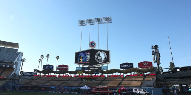 General view of the atmosphere during Ping Pong 4 Purpose at Dodger Stadium presented by Skechers and UCLA Health on August 8, 2022 in Los Angeles, California.