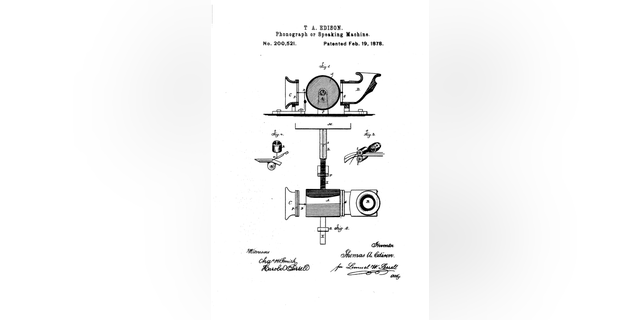 Thomas Edison applied for a patent for the phonograph on Dec. 24, 1877, and received it on February 19, 1878.