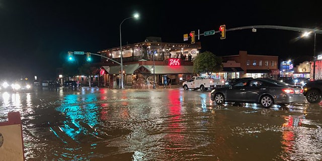 Major flooding is seen in the city of Moab, Utah. 