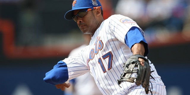 Fernando Tatis, #17 of the New York Mets, in the field against the Milwaukee Brewers at Citi Field on April 19, 2009 in the Flushing neighborhood of the Queens borough of New York City. 