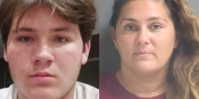 Elijah Duett, 14, and his mother Selena Wallace, 38. face charges in connection with a nationwide identity theft scheme, Florida authorities said. 