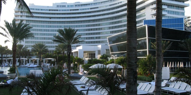 The Fontainebleau Miami Hotel, in Florida. Narcy Novack married and later murdered Ben Novack Jr., whose father founded the iconic hotel, known for its celebrity clientele.