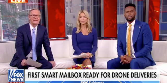 Fox & Friends hosts Steve Doocy, Ainsley Earhardt and Lawrence Jones welcomed Dronedek CEO Dan O'Toole on Tuesday, August 9, 2022.