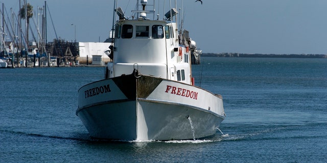 Olivia Newton-John's boyfriend, Patrick McDermott, went missing after an overnight trip on the fishing boat "Freedom," pictured on August 22, 2005, in San Pedro, Calif. 