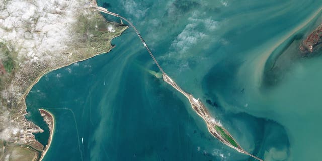 The Kerch Strait bridge that connects mainland Russia with Crimea shown is shown in this November 2018 photo.