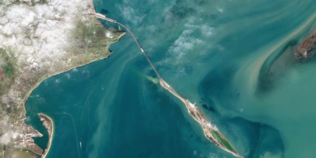 The Kerch Strait bridge that connects mainland Russia with Crimea shown is shown in this November 2018 photo.