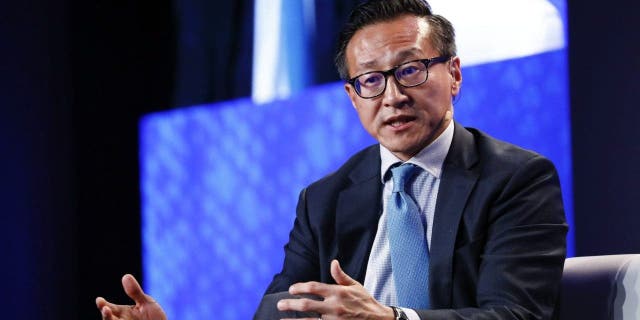 Joe Tsai, co-founder and executive vice chairman of Alibaba Group Holding Ltd., speaks during the Milken Institute Global Conference in Beverly Hills, California, U.S., on Monday, April 29, 2019.