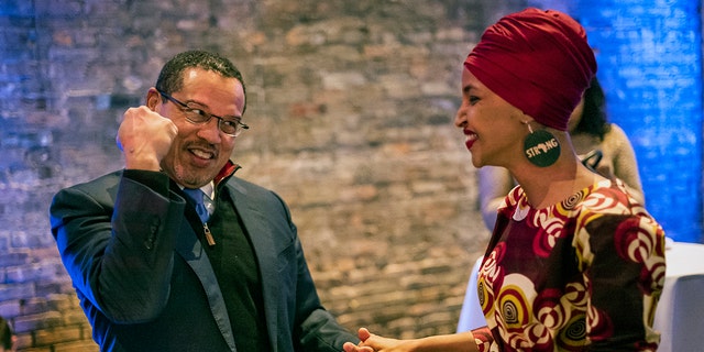 At Aria, Rep. Ilhan Omar kicked off her re-election campaign by meeting with supporters including Attorney General Keith Ellison. 