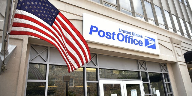 A view of a US Post Office in Bethesda, Maryland on August 21, 2020.