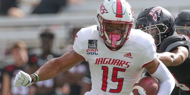 Kawaan Baker during the South Alabama Jaguars-Louisiana-Lafayette Ragin Cajuns game on Nov. 14, 2020, at Cajun Field in Lafayette, Louisiana.