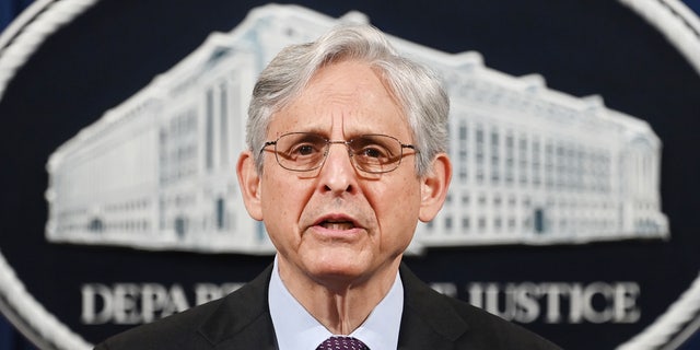 US Attorney General Merrick Garland delivers a statement at the Department of Justice on April 26, 2021 in Washington, DC. Garland announced that the Justice Department will begin an investigation into the policing practices of the Louisville Police Department in Kentucky. A report of any constitutional and unlawful violations will be published. 