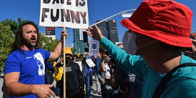 Netflix bosses braced for an employee walkout and rally in Los Angeles as anger swelled over a new Dave Chappelle comedy special that activists say is harmful to the transgender community. (Photo by Frederic J. BROWN / AFP) (Photo by FREDERIC J. BROWN/AFP via Getty Images)