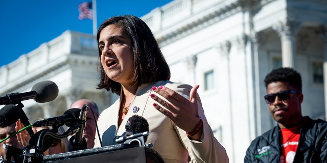 Rep. Nicole Malliotakis, R-NY, speaks during a press conference in front of the U.S. Capitol on November 1, 2021 in Washington, DC. 