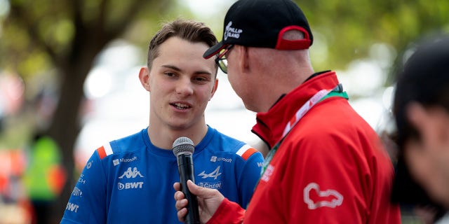 Oscar Piastri of Australia arrives at the Formula 1 Australian Grand Prix at Albert Park April 7, 2022, in Melbourne, Australia.