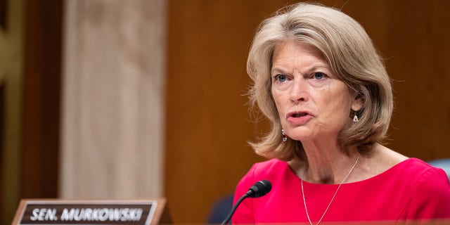 Sen. Lisa Murkowski speaks during a Senate hearing on May 18, 2022.