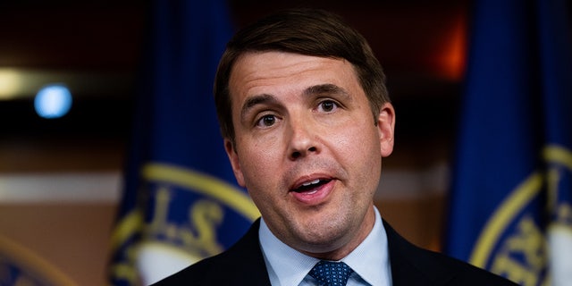 Rep. Chris Pappas participates in a news conference at the Capitol on June 15, 2022.