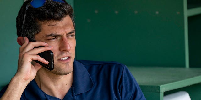 Chief Baseball Officer Chaim Bloom of the Boston Red Sox looks on before a game against the Tampa Bay Rays on July 6, 2022 at Fenway Park in Boston. 