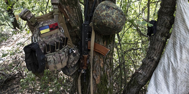 The equipment of Ukrainian soldiers of the front-line artillery batteries in Kherson was seen in Kherson, Ukraine on July 15, 2022. 