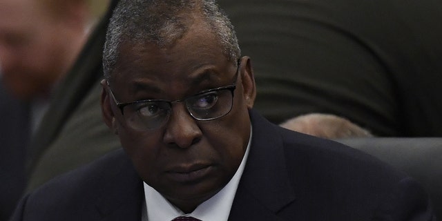 United States Secretary of Defense Lloyd Austin attends during the 15th Conference of Defense Ministers of the Americas (CDMA) in Brasilia, Brazil, pn July 26, 2022. 