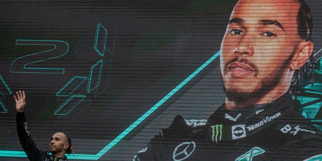 Lewis Hamilton of Great Britain and a Mercedes AMG Petronas driver won second place at the Hungarian Aramco Formula 1 Grand Prix July 31, 2022, in Mogyoród, Hungary.
