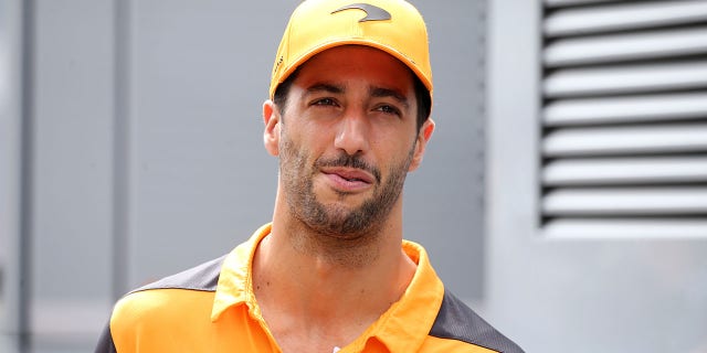 Daniel Ricciardo of McLaren in the paddock before the F1 Grand Prix of Hungary.
