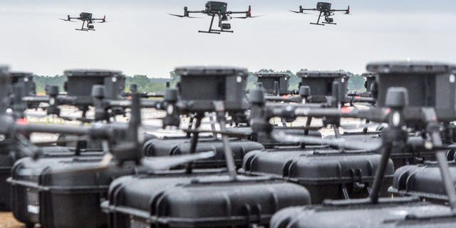 The presentation of 30 DJI Matrice 300 RTK drones purchased for the Armed Forces of Ukraine under the Army of Drones Project is underway in Ukraine.