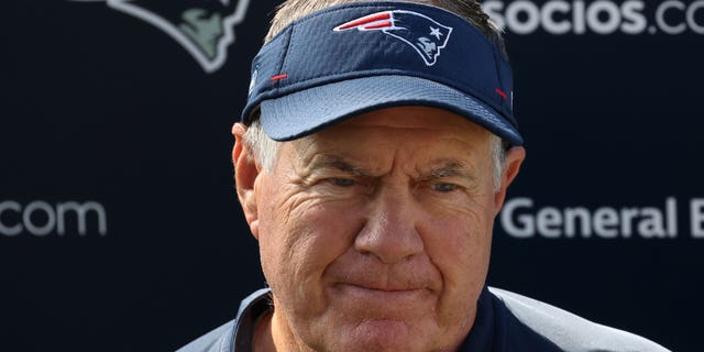 Bill Belichick addresses the media during Patriots Training Camp.