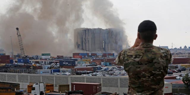 Section Of Beirut Grain Silos Damaged In 2020 Lebanon Explosion ...