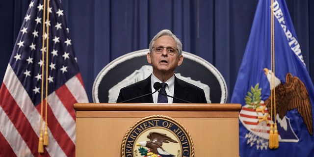 U.S. Attorney General Merrick Garland delivers a statement at the U.S. Department of Justice Aug. 11, 2022, in Washington, D.C. 